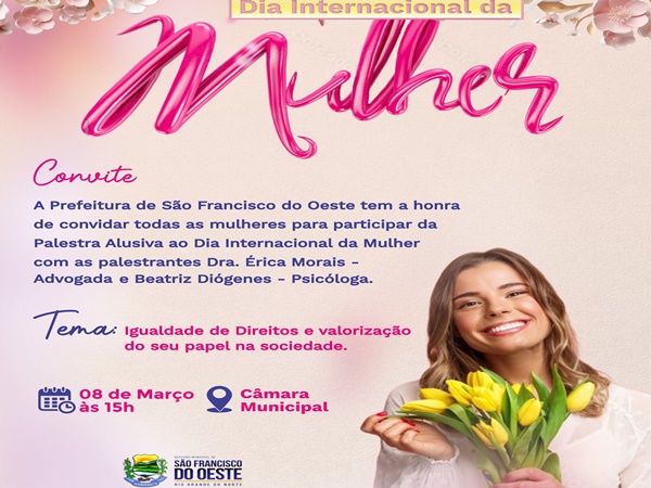 PALESTRA ALUSIVA AO DIA INTERNACIONAL DA MULHER