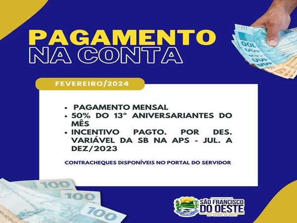 PAGAMENTO NA CONTA